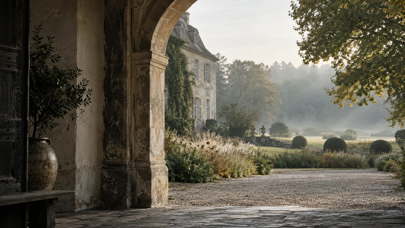 Fiktive historische Architektur als atmosphärische Bildidee